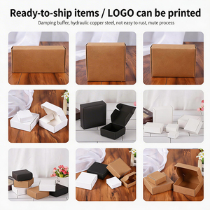 <b>Empty</b> Mini Kraft Square Paper Carton Folding Gift <b>Boxes</b> for Food Grade Noodle Packaging Custom Logo Recyclable Stamping Printed - Product Image 4