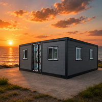 Maison conteneur préfabriquée extensible 20/40 pieds, installation rapide, norme australienne, entièrement meublée, utilisation hôtelière modulaire