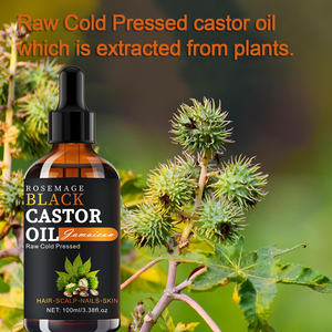 100% 纯天然牙买加蓖麻油有机冷压榨载体油，用于头发生长和身体护理皮肤保湿剂 - Product Image 2