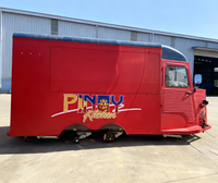 Remorque de restauration rétro entièrement équipée avec cuisine de camion à café, configuration barbecue, unité mobile de style américain, camion de nourriture rose