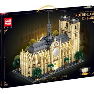 Cathédrale Notre-Dame de Paris Blocs de construction en plastique Briques Modèle Jouets Cadeau de Noël avec lumière pour garçons - Product Image 3