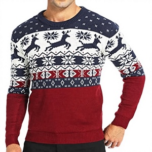 Pull-over à manches longues pour homme, automne, anti-rides, anti-bouloches, anti-rétrécissement, 100% acrylique, tricoté avec logo sur le devant et le dos du col - Product Image 3