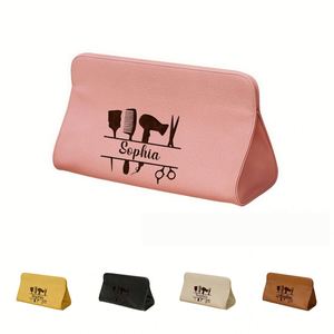 Bolsa Organizadora de Herramientas con Nombre Grabado Personalizado, Impermeable, para Guardar Secador de Pelo, Estuche de Maquillaje de Viaje de Cuero PU, Magnético - Product Image 1