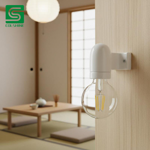 Douille en céramique vintage à installation rapide, pré-câblée E27, en porcelaine, pour projets de luminaires suspendus ou de plafond faciles à réaliser soi-même - Product Image 1