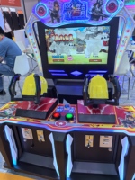 Console de simulateur de Machine de jeu d'arcade d'intérieur à pièces pour 6 ans et plus Console de tir de dinosaure pistolet de tir en métal