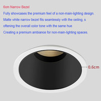 SAA RCM IC4 COB Étanche IP65 Dimmable Led Down Downlights Cob Projecteurs pour Fond Décoration Murale