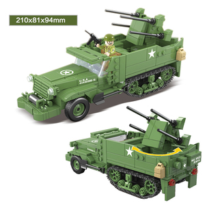 Bloques de Construcción Militares <span class=keywords><strong>M16</strong></span> MGMC, Vehículo Antiaéreo Cuádruple de Media Vía, Bloques de Construcción de Armas del Ejército para Niños - Product Image 5