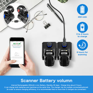 Escáner de Código de Barras Inalámbrico 2D Resistente RS-8000BT, Lector de Códigos QR Portátil con Batería Reemplazable de 450 mAh - Product Image 6