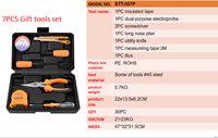 7 pièces bricolage ménage Mini ensemble d'outils multi-fonctionnel tournevis couteau outils à main ensemble boîte pinces outil mécanique