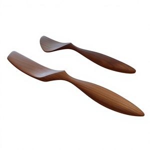 Cuchillo para Queso de Madera con Mango de Madera, Diseño Moderno y Minimalista, Ecológico, Acabado Pulido Espejo, Espátula para Mantequilla, Vajilla para Bodas AZ ENTERPRISES - Product Image 4