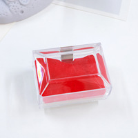 Boîte à bijoux en plastique recyclable en gros, petite boîte à bijoux transparente