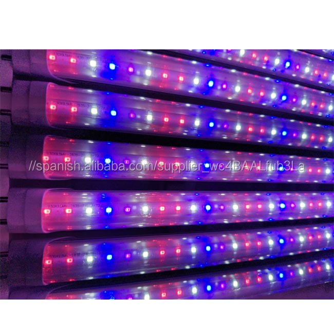 Versión Profesional T8 integrado lámpara doble fila 1,2 M 36W lleno espectro led crece la luz del tubo de la fábrica de China