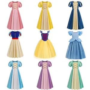 Cadılar bayramı çocuk TV/film kostüm parti prenses elbise kızlar için diz boyu günlük kıyafetler Elsa Elsa elbise çocuk kıyafetleri