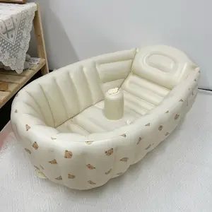 INS Hot Sale Outdoor Bear Baby Bath Tub Set Inflatable Pool For Kids Portable Spa Bathtub Plastic Hot Bathtub