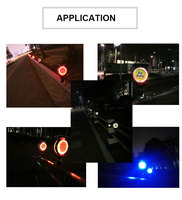 Feu de signalisation solaire pour garde-corps routier – Lumière LED clignotante automatique pour barricades et film réfléchissant – Sécurité routière pour garde-corps