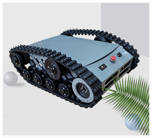 Châssis <span class=keywords><strong>de</strong></span> train <span class=keywords><strong>de</strong></span> roulement en acier au carbone en caoutchouc personnalisé pour les robots <span class=keywords><strong>de</strong></span> construction agricole petite machine charge maximale 200-500KG - Product Image 4