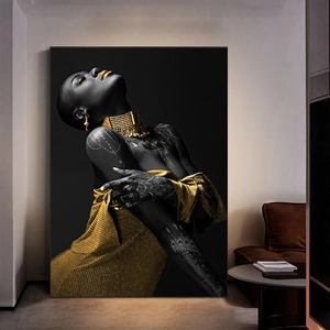 Sexy Figure Art Toile Peintures Africain Noir <span class=keywords><strong>Femme</strong></span> <span class=keywords><strong>Nue</strong></span> Affiches et Gravures Mur Art Photo pour Salon Mur Décor - Product Image 4