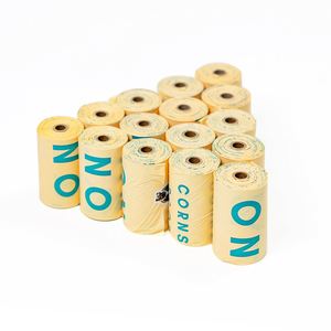 Sacs à déjections pour chiens compostables 100% biodégradables, sacs à litière pour animaux de compagnie en PE écologique pour excréments de chiens et de chats - Product Image 1