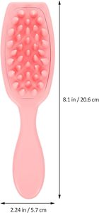 Peigne à shampooing ionique pour femmes, manche long, dents en silicone souples, nettoyage du <span class=keywords><strong>cuir</strong></span> <span class=keywords><strong>chevelu</strong></span>, gommage, massage des cheveux, peigne à shampooing pour la maison - Product Image 2