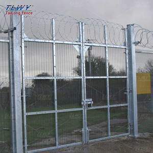 Puerta doble azul recubierta de PVC de alta calidad 358, valla antiescalada, valla de seguridad, valla antiescalada con rejilla y puerta de alta seguridad - Product Image 4