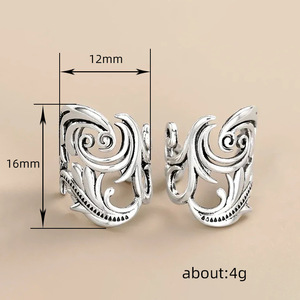 Orecchini a Clip Vintage a Forma di Foglia per Donne, Senza Piercing, Gioielli Minimalisti alla Moda - Product Image 5