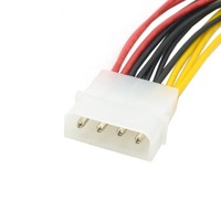 Câble répartiteur d'alimentation IDE, adaptateur 1 vers 3, alimentation électrique en cuivre à 4 broches grand format vers 3 sorties