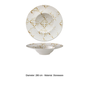 Bol à pâtes en grès Corinto Ø 28 cm Ø intérieur 15 cm Impression numérique M1934 - Product Image 3