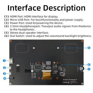Tampilan LCD layar sentuh kapasitif 10.1 inci IPS 1024*600, cocok dengan <span class=keywords><strong>Raspberry</strong></span> <span class=keywords><strong>Pi</strong></span> 3B 4B - Product Image 5