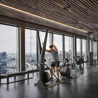 Appareil de ski ergométrique commercial à résistance à l'air, entraîneur cardio complet pour la gym, le fitness et l'entraînement en intérieur