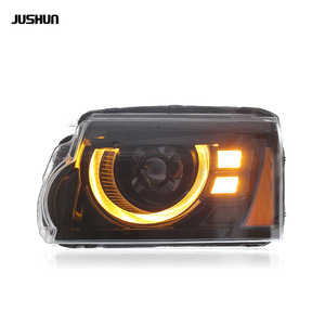 Jushun ชุดไฟหน้า LED สำหรับ Land Rover Discovery 4สไตล์ผู้พิทักษ์พร้อมไฟ LED DRL และไฟเลี้ยว - Product Image 1