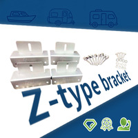 Supports de montage en Z pour panneaux solaires en alliage d'aluminium robustes, installation stable et durable pour toit de camping-car, toit de bus, pont de bateau