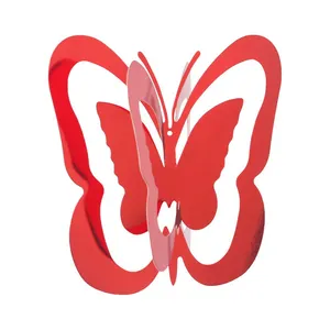 New Paper Vertical Hanging Red Butterfly Bunting Flags Pull Flags Banner For Party Decoration