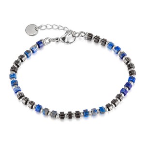 TG Bijoux à la mode Cadeaux Bracelets faits à la main en acier inoxydable pierre naturelle perlée <span class=keywords><strong>hématite</strong></span> et Lapis Lazuli - Product Image 6