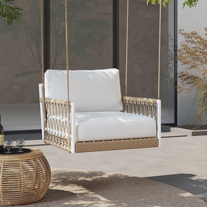 Sunway, venta al por mayor, muestra gratis, impermeable, de aluminio, dormitorio, jardín, Patio, balcón, columpio al aire libre, mecedora de ratán - Product Image 5