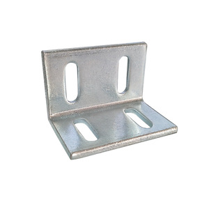 Soporte de Esquina de Doble Fila de Orificios 50x50x80mm, Acero al Carbono Galvanizado, Conector de Hierro Angular para Equipos Industriales - Product Image 1