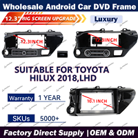 Frame Stereo Audio Mobil 10 INCH untuk TOYOTA HILUX 2018+ LHD, Frame Monitor Mobil, Frame Pemutar DVD Mobil, Panel Fascia, Frame Radio Mobil Android