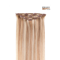 Extensions de cheveux à clips double épaisseur, 7 pièces, 12-30 pouces, pointes pleines et épaisses, sans perte de cheveux, multicolores, en vrac