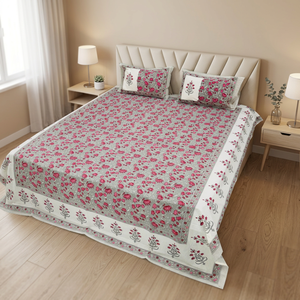 Ensemble de draps de lit king size en coton floral, best-seller, avec 2 taies d'oreiller réversibles, 500 fils, style bohème, literie pour la maison - Product Image 3