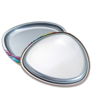 Plateau de rangement en acier inoxydable en forme de cœur pour bijoux, plateau de rangement triangulaire pour outils de manucure et gel à ongles - Product Image 6