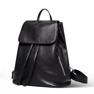 Women Soft Leather <b>Backpacks</b> Vintage Female Shoulder Bags Casual Travel Ladies Bagpack <b>School</b> Bags - Product Image 1