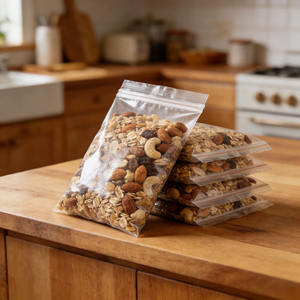 Bolsas de Cierre Hermético Transparentes de Alta Definición <span class=keywords><strong>a</strong></span> <span class=keywords><strong>Granel</strong></span>, Resistentes <span class=keywords><strong>a</strong></span> la Humedad, de Grado Alimenticio, Gruesas y Reutilizables para Dulces, Frutos Secos, Té, Nueces y Alimentos - Product Image 3