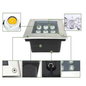 Lampes encastrées pour allées, décoration de briques souterraines, lampes carrées colorées pour trottoirs, lampes encastrées pour cour, projecteurs encastrés pour couloirs - Product Image 3