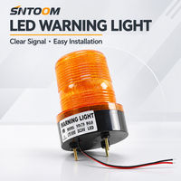 Bernsteinfarbene LED-Warnleuchte DC24V Blinkende Signallampe 3-Pol-Halterung für Bus-LKW-Alarmsystem