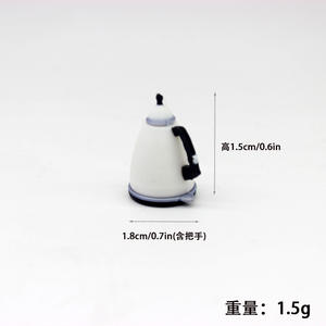 Miniature de maison de poupée : Jouet alimentaire, simulation de <span class=keywords><strong>pain</strong></span> grillé, mini-machine à <span class=keywords><strong>pain</strong></span>, <span class=keywords><strong>bouilloire</strong></span>, accessoires BJD - Product Image 5