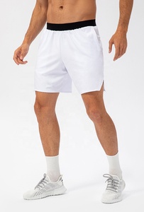 Pantaloncini da Tennis <span class=keywords><strong>bianchi</strong></span> da <span class=keywords><strong>uomo</strong></span> con Logo personalizzato pantaloncini sportivi da <span class=keywords><strong>uomo</strong></span> elasticizzati a 4 vie per il Tennis con due tasche laterali pantaloncini da Badminton - Product Image 3