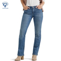 YUANBOFEI Jean Skinny Femme Taille Haute Bleu Délavé Coupe Ample Écologique Respirant Y2K Décontracté Quotidien