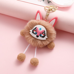 พวงกุญแจขนนุ่มห้อยรูปสุนัขจิ้งจอกน่ารักกล่องของขวัญทรง3D ของตกแต่งแบบนุ่มสำหรับกระเป๋าเป้สะพายหลังแผงขายของเล่นขายส่ง - Product Image 6