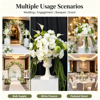 Arrangements floraux de mariage haut de gamme, centres de table décoratifs, marqueurs d'allée, boules de fleurs réalistes en tissu non tissé émeraude
