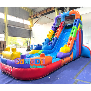 <span class=keywords><strong>Piscine</strong></span> gonflable de <span class=keywords><strong>toboggan</strong></span> d'eau de 18 pieds directe d'usine blocs de construction <span class=keywords><strong>toboggan</strong></span> gonflable château plein d'entrain de l'eau <span class=keywords><strong>toboggan</strong></span> gonflable - Product Image 1