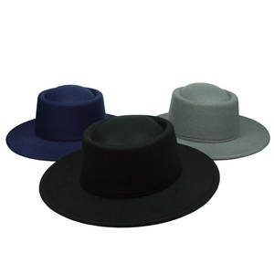 Fedora Vintage feutre automne hiver Style britannique <span class=keywords><strong>chapeau</strong></span> Polyester matériel Jazz <span class=keywords><strong>chapeau</strong></span> pour les Occasions d'église pour hommes et femmes - Product Image 3